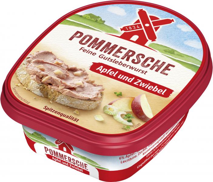 Rügenwalder Mühle Pommersche Feine Gutsleberwurst Apfel und Zwiebel
