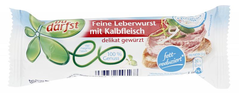 Du darfst Feine Leberwurst mit Kalbsfleisch