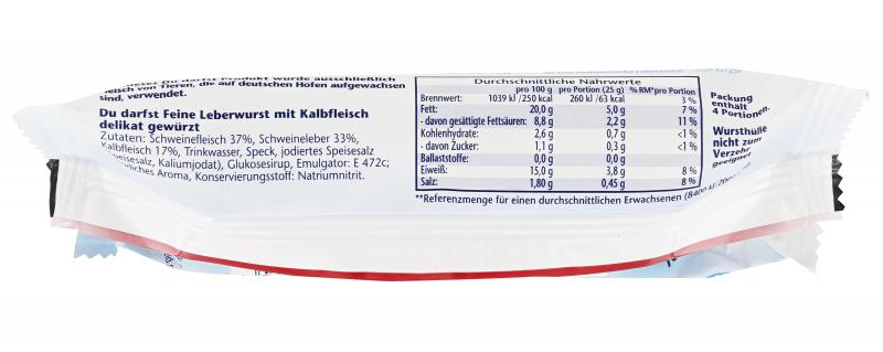 Du darfst Feine Leberwurst mit Kalbsfleisch