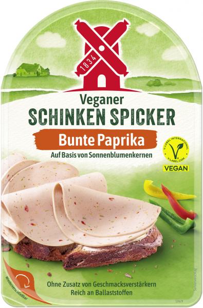Rügenwalder Mühle Veganer Schinken Spicker bunter Paprika