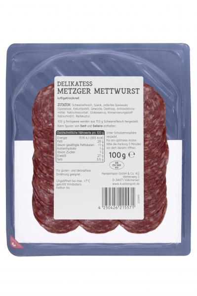 Küstengold Delikatess Metzger Mettwurst luftgetrocknet