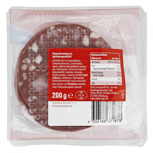 Jeden Tag Fleisch-Rotwurst