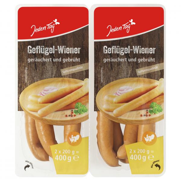 Jeden Tag Delikatess Geflügel Wiener Würstchen