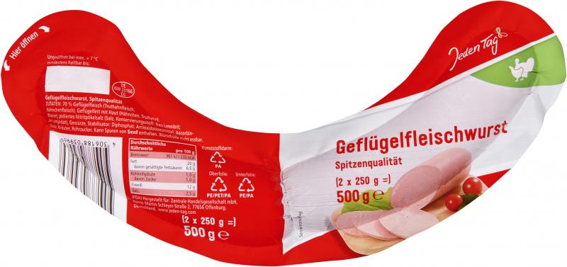Jeden Tag Geflügel-Fleischwurst