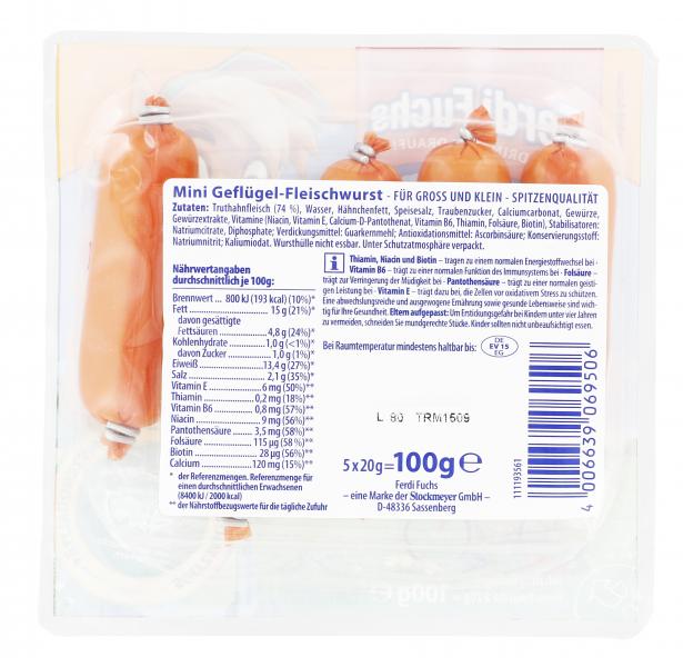 Ferdi Fuchs Geflügel Mini Würstchen