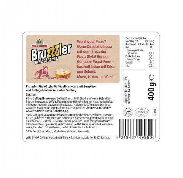 Wiesenhof Bruzzzler Pizza Style