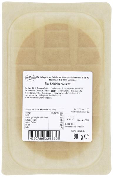 NaturWert Bio Schinkenwurst in Scheiben