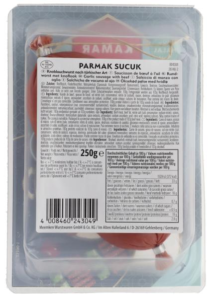 Kamar Sucuk Rinder-Knoblauchwurst nach türkischer Art
