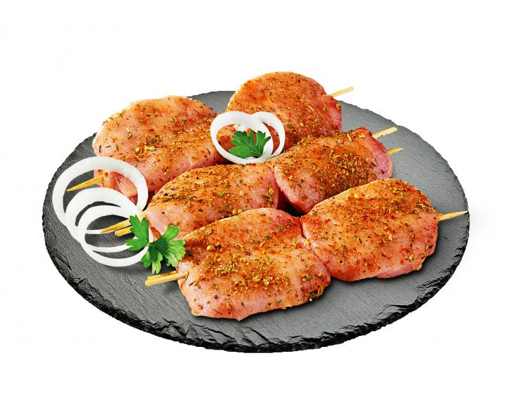 Souflaki am Stück gespießt