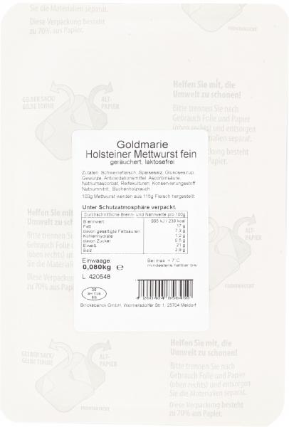 Goldmarie Holsteiner Mettwurst fein