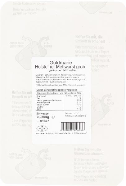 Goldmarie Holsteiner Mettwurst grob