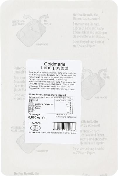 Goldmarie Leberpastete