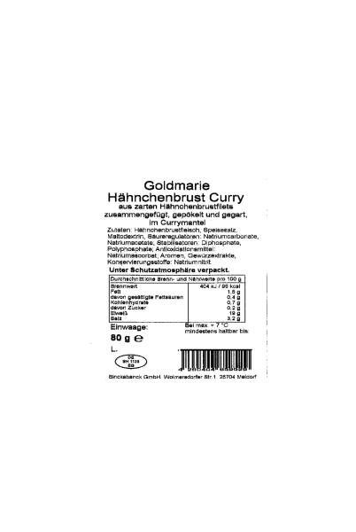 Goldmarie Hähnchenbrust Curry