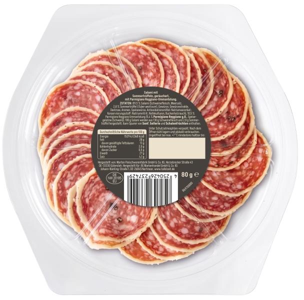 Tafelzeit Salami mit Sommertrüffeln und Parmesan
