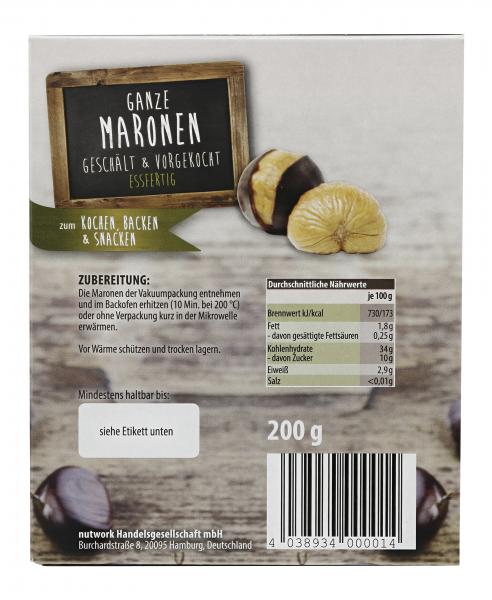 Cueillette Descours gekochte Maronen