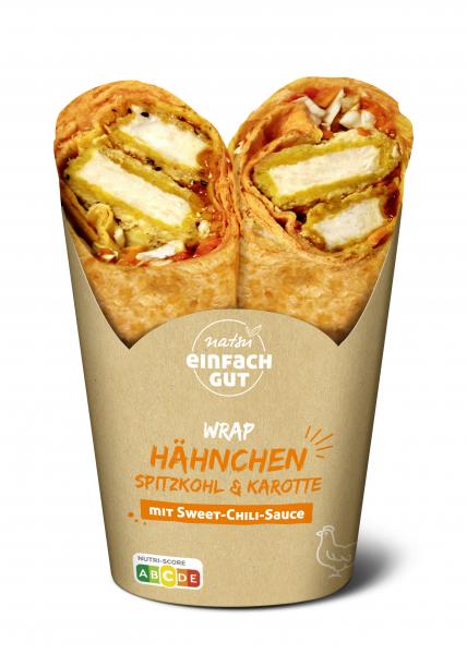 Natsu Einfach gut Wrap Hähnchen Spitzkohl & Karotte mit Sweet-Chili-Sauce