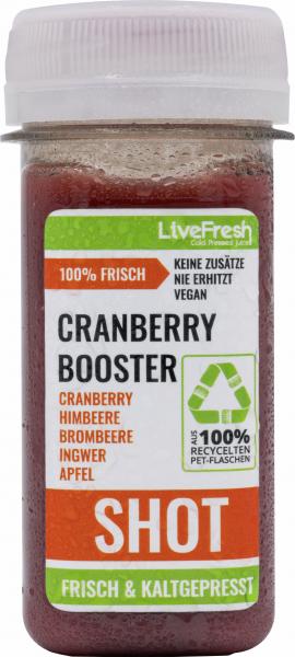LiveFresh Kaltgepresster Shot Cranberry Booster
