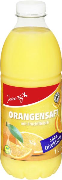 Jeden Tag 100% Direktsaft Orange mit Fruchtfleisch (Einweg)