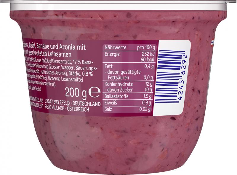 Dr. Oetker Smoothie Bowl Erdbeer-Banane-Aronia