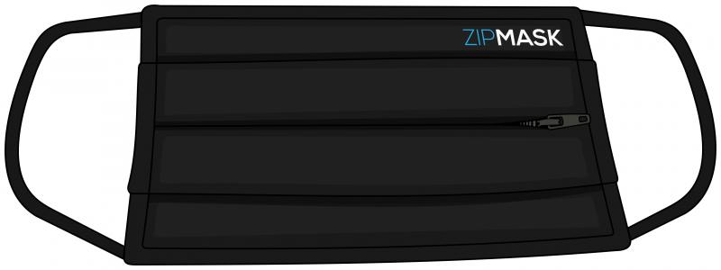 Zipmask Mund-Nasenmaske mit Reißverschluss