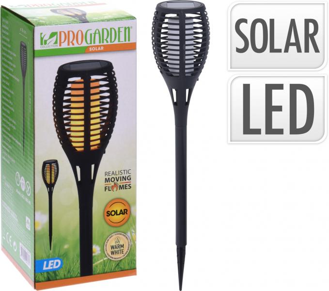 Pro Garden Solarfackel mit LED Flamme 58cm