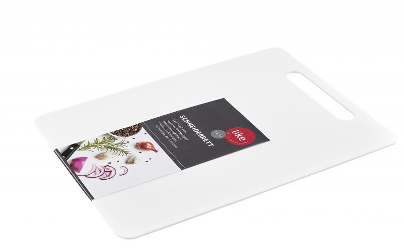 Like Schneidebrett auf Kunststoff weiß