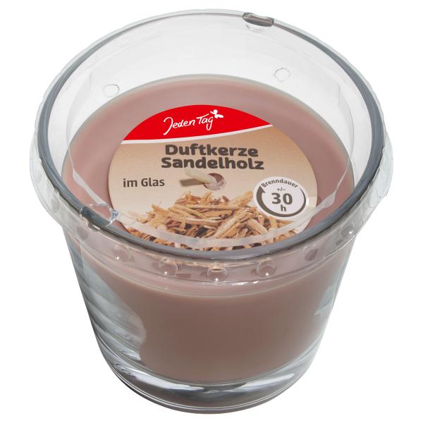 Jeden Tag Duftkerze im Glas 80/90mm Sandelholz