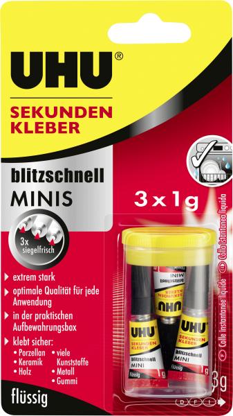 Uhu Sekundenkleber blitzschnell Minis flüssig