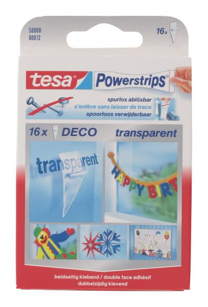 Tesa Powerstrips Deco transparent