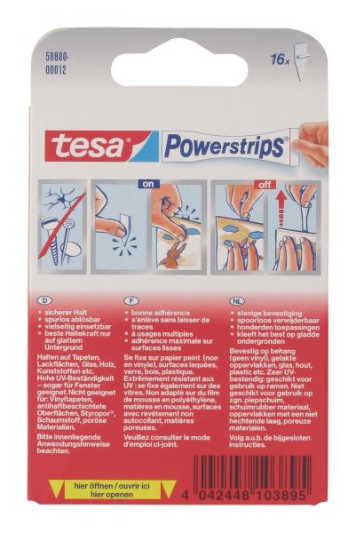 Tesa Powerstrips Deco transparent