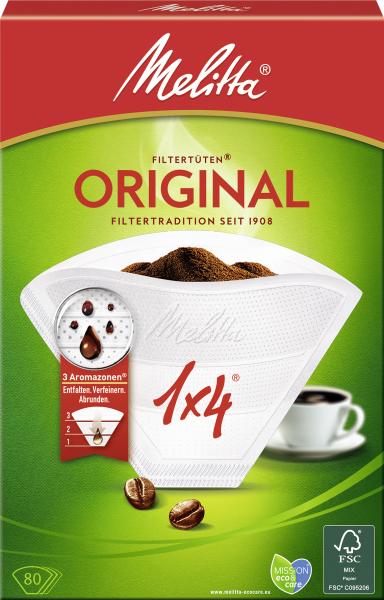 Melitta Filtertüten Weiß 1x4