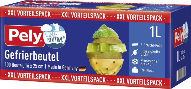 Pely Gefrierbeutel 1 Liter XXL Vorteilspack