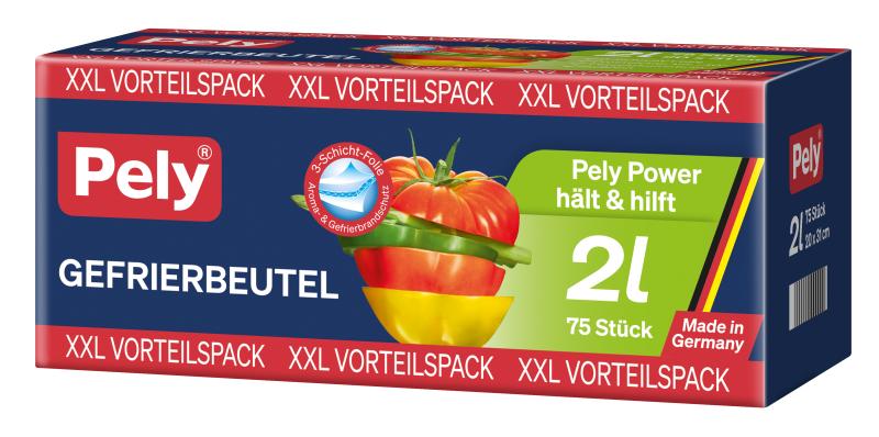 Pely Power Gefrierbeutel 2 Liter XXL Vorteilspack