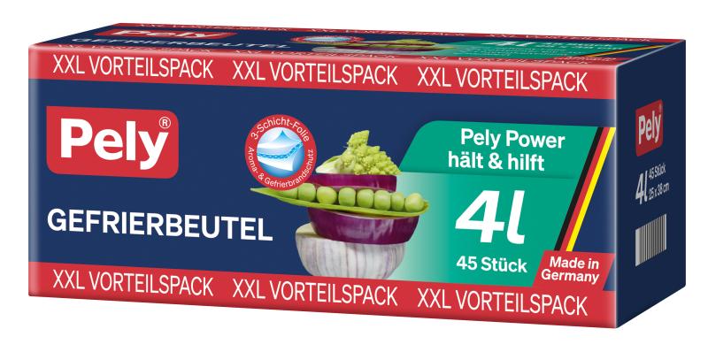 Pely Power Gefrierbeutel 4 Liter XXL Vorteilspack
