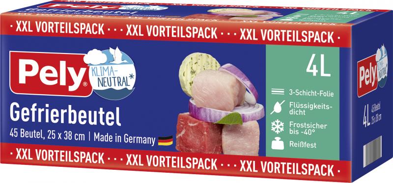 Pely Gefrierbeutel 4 Liter Vorteilspack