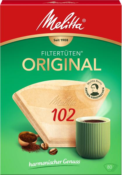 Melitta Original Filtertüten Naturbraun 102