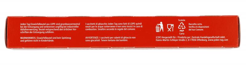 Jeden Tag Eiswürfelbeutel