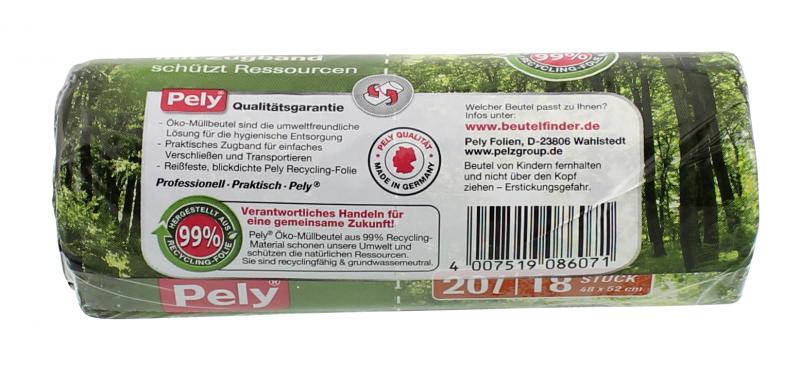Pely Öko-Müllbeutel mit Zugband 20 Liter