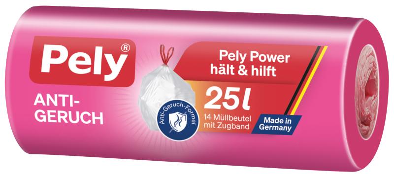 Pely Anti-Geruch Müllbeutel mit Zugband 25 Liter