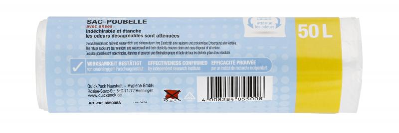 Quickpack Müllbeutel mit Griff Premiumline 50 Liter