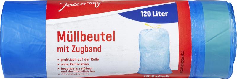 Jeden Tag Zugbandsäcke 120l