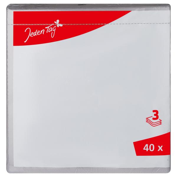 Jeden Tag Servietten grau