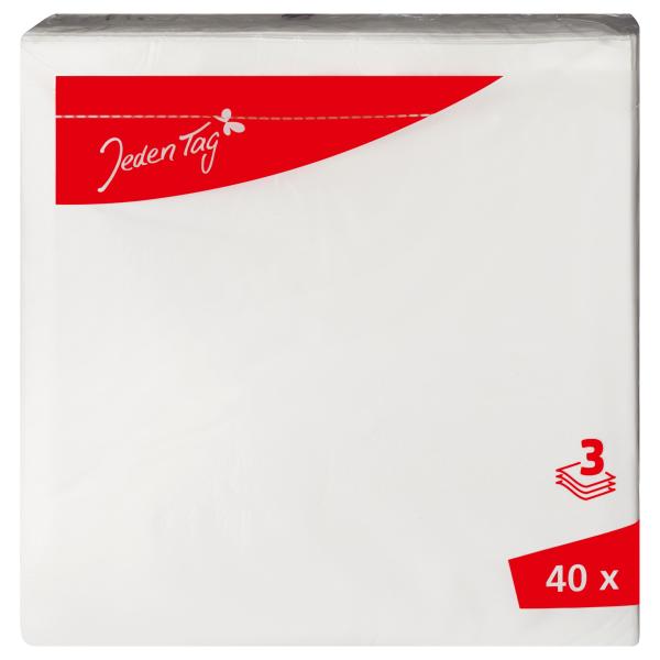 Jeden Tag Servietten weiß