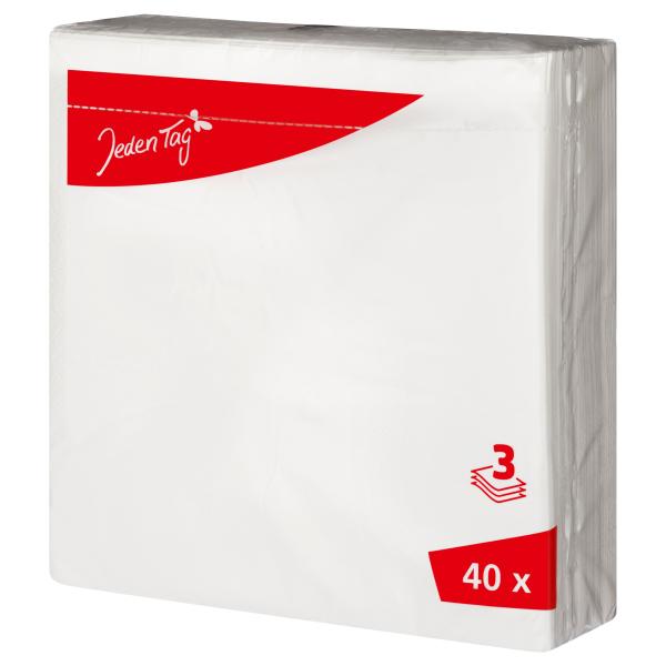 Jeden Tag Servietten weiß