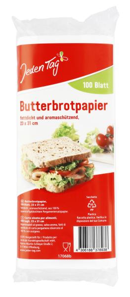 Jeden Tag Butterbrotpapier Zuschnitte