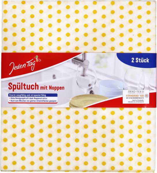 Jeden Tag Spültuch mit Noppen 2 Stück