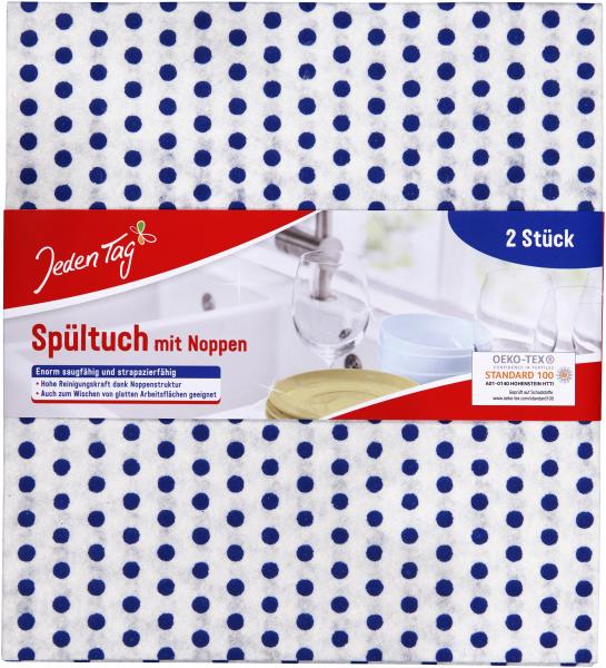 Jeden Tag Spültuch mit Noppen 2 Stück