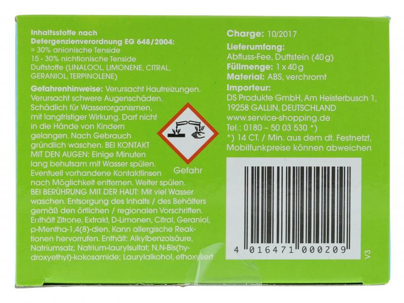 Abfluss-Fee Verschlussstopfen Apfel-Zitronen-Duft