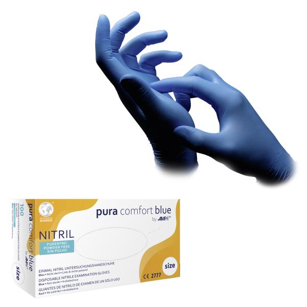 Nitril Einmal-Handschuhe blau Gr. L