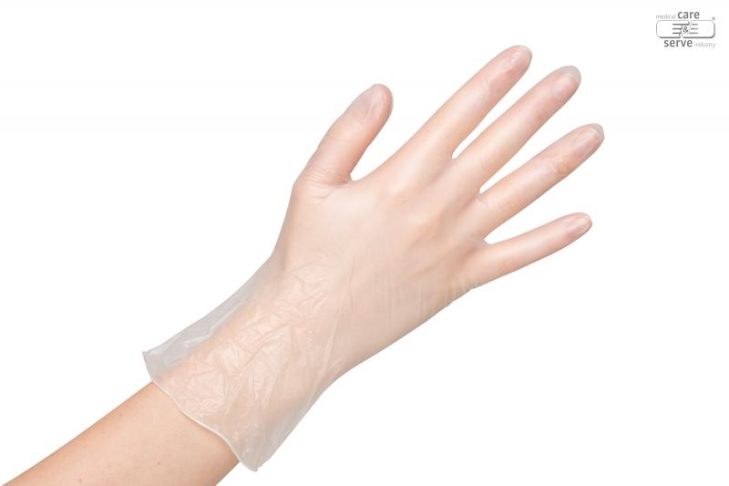 Vinyl Einmal-Handschuhe transparent Größe M